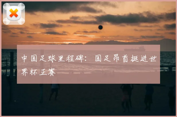 中国足球里程碑:国足昂首挺进世界杯正赛